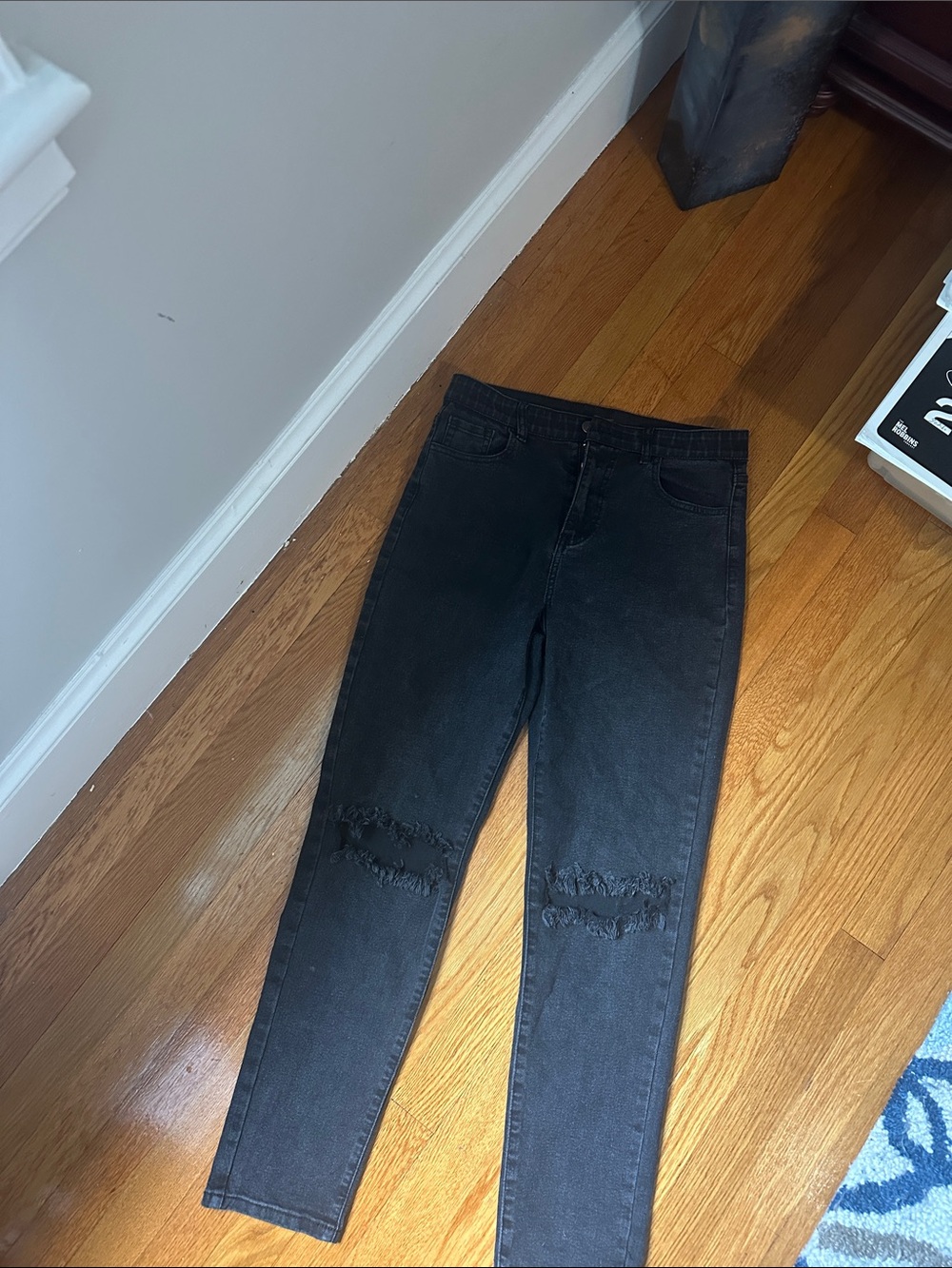 Black High-Rise Distressed Women’s Jeans